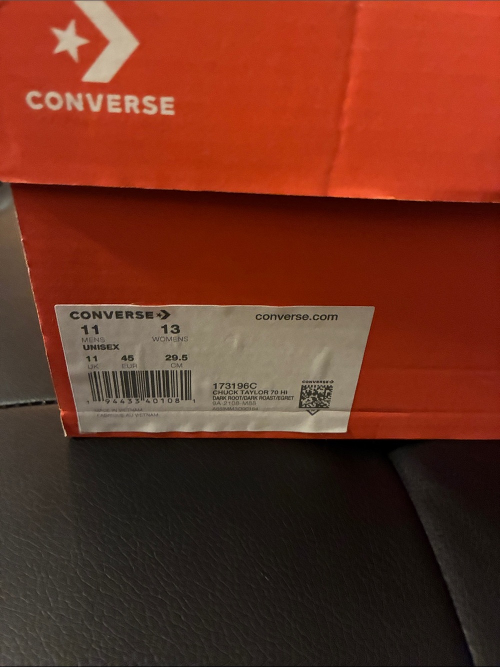 Converse Mens 12 Brown High Top Sneakers 173196C Chuck Taylor’s 70 HI dark root - Picture 7 of 12